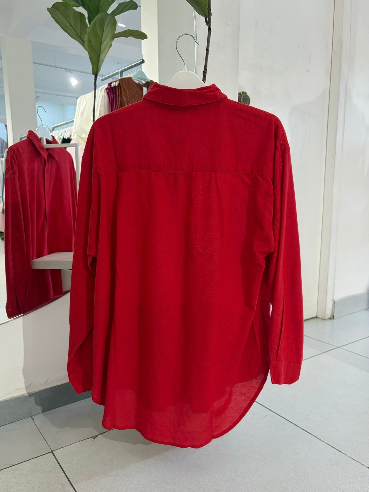 Red Oversized Shirt