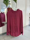Plum Crinkle Textured Shirt