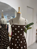 Brown Polka Dress